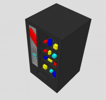 饮料出货售货机SU模型下载_sketchup草图大师SKP模型