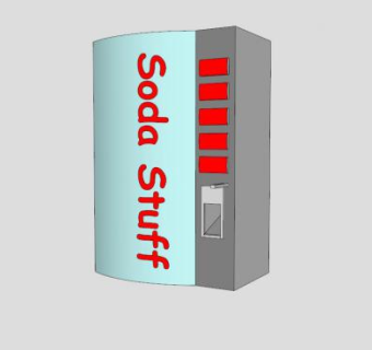 苏打水自动售货机SU模型下载_sketchup草图大师SKP模型