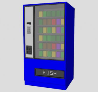 零食自动出售售货机SU模型下载_sketchup草图大师SKP模型