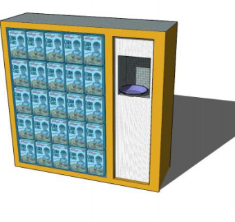 谷类食品自动售货机SU模型下载_sketchup草图大师SKP模型