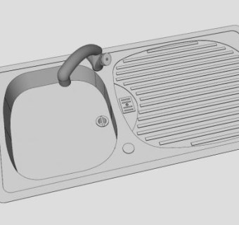 厨房龙头水槽SU模型下载_sketchup草图大师SKP模型