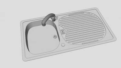 厨房龙头水槽SU模型下载_sketchup草图大师SKP模型