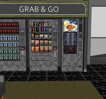 综合型自动售货机SU模型下载_sketchup草图大师SKP模型