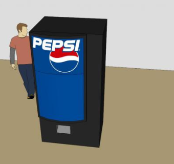 百事可乐自动售货机SU模型下载_sketchup草图大师SKP模型