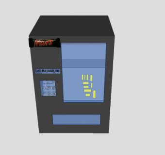 零食自动贩卖售货机SU模型下载_sketchup草图大师SKP模型