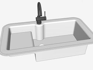 <em>厨房水槽</em>和水龙头SU模型下载_sketchup草图大师SKP模型