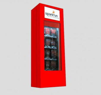 红色自动售货机SU模型下载_sketchup草图大师SKP模型