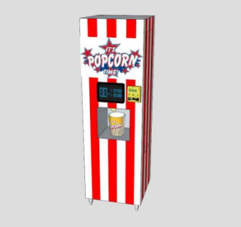 爆米花自动售货机SU模型下载_sketchup草图大师SKP模型