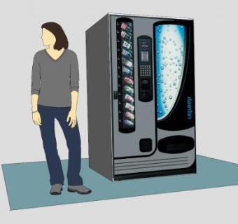 饮料传感器售货机SU模型下载_sketchup草图大师SKP模型
