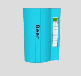 啤酒自动售货机SU模型下载_sketchup草图大师SKP模型