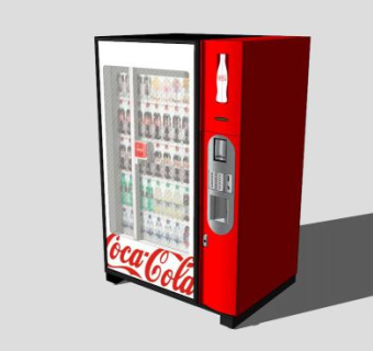 可乐自动售货机SU模型下载_sketchup草图大师SKP模型