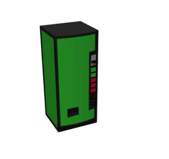 绿色环保自动售货机SU模型下载_sketchup草图大师SKP模型