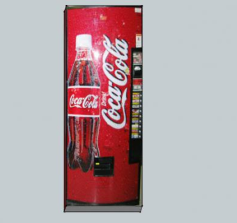 饮料可口可乐自动售货机SU模型下载_sketchup草图大师SKP模型