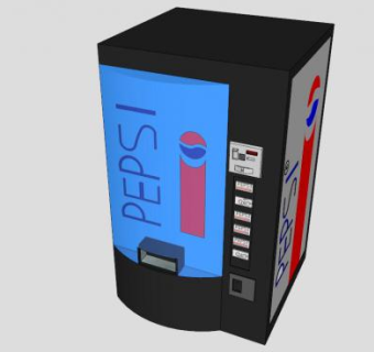 百事自动售货机SU模型下载_sketchup草图大师SKP模型