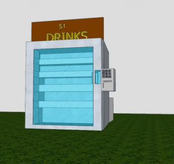 自动付货自动售货机SU模型下载_sketchup草图大师SKP模型