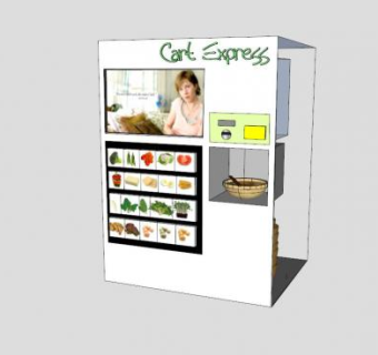 拉面手推车SU模型下载_sketchup草图大师SKP模型