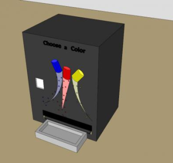 颜色自动售货机SU模型下载_sketchup草图大师SKP模型