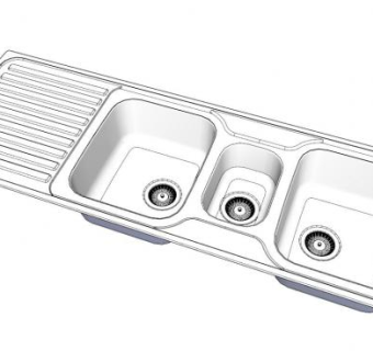 嵌入式沥水台水槽SU模型下载_sketchup草图大师SKP模型