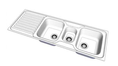 嵌入式沥水台水槽SU模型下载_sketchup草图大师SKP模型