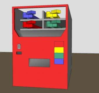 物理素描自动售货机SU模型下载_sketchup草图大师SKP模型