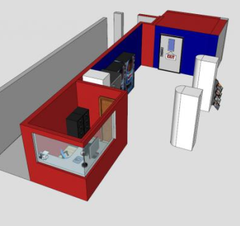 办公室和自动售货机SU模型下载_sketchup草图大师SKP模型