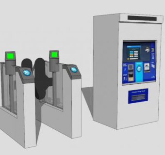 立体票自动售票机SU模型下载_sketchup草图大师SKP模型