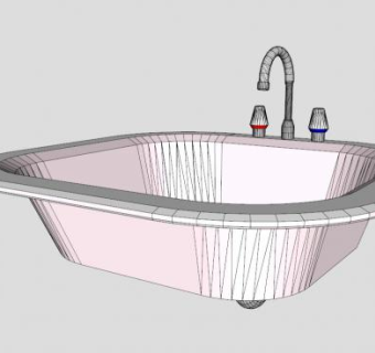 浴室龙头水槽SU模型下载_sketchup草图大师SKP模型