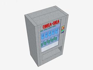 可乐自动贩卖售货机SU模型下载_sketchup草图大师SKP模型