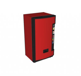 饮料升降台自动售货机SU模型下载_sketchup草图大师SKP模型