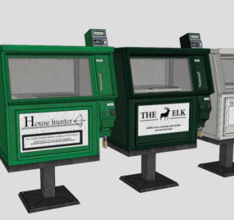 新闻机架设备SU模型下载_sketchup草图大师SKP模型