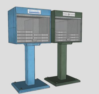 新闻机架SU模型下载_sketchup草图大师SKP模型