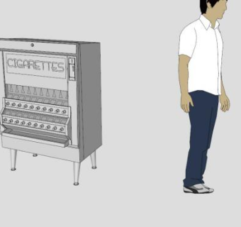 自动售货机烟机SU模型下载_sketchup草图大师SKP模型