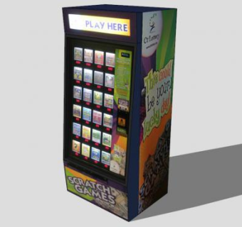 VT彩票自动售货机SU模型下载_sketchup草图大师SKP模型