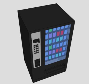 零食自动贩卖机SU模型下载_sketchup草图大师SKP模型