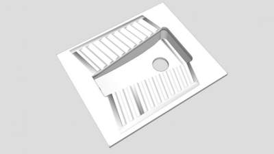 陶瓷蹲厕SU模型下载_sketchup草图大师SKP模型