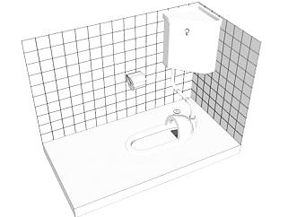 <em>和式</em>冲水箱厕所SU模型下载_sketchup草图大师SKP模型