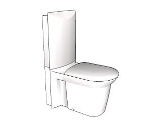 现代坐式厕所SU模型下载_sketchup草图大师SKP模型