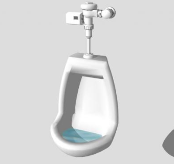 男士小便器SU模型下载_sketchup草图大师SKP模型