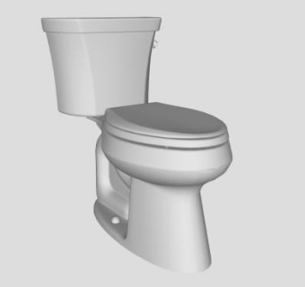 高架节水马桶SU模型下载_sketchup草图大师SKP模型