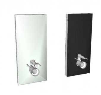 黑白冲水箱SU模型下载_sketchup草图大师SKP模型