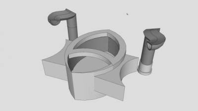 堆肥式厕所SU模型下载_sketchup草图大师SKP模型