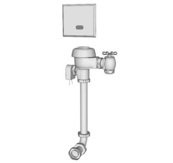 蹲便器冲水阀SU模型下载_sketchup草图大师SKP模型