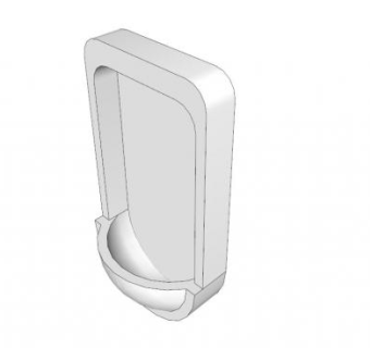 挂墙式小便池SU模型下载_sketchup草图大师SKP模型