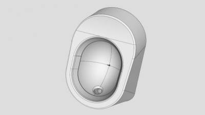 陶瓷小便斗SU模型下载_sketchup草图大师SKP模型