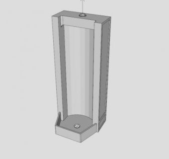 落地式小便斗SU模型下载_sketchup草图大师SKP模型
