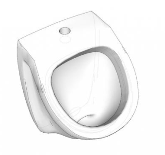 浴室挂壁式小便斗SU模型下载_sketchup草图大师SKP模型