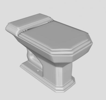 家用浴室马桶SU模型下载_sketchup草图大师SKP模型