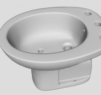 落地式陶瓷马桶SU模型下载_sketchup草图大师SKP模型