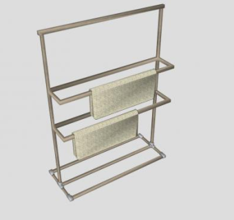 落地式毛巾架SU模型下载_sketchup草图大师SKP模型