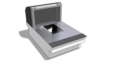 超市收银员条形码扫描器SU模型下载_sketchup草图大师SKP模型